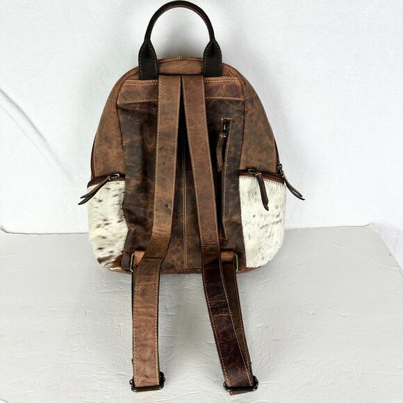 Myra Cowhide Leather Calf Hair Backpack NWOT Western Rodeo Cowgirl Boho main image 7
